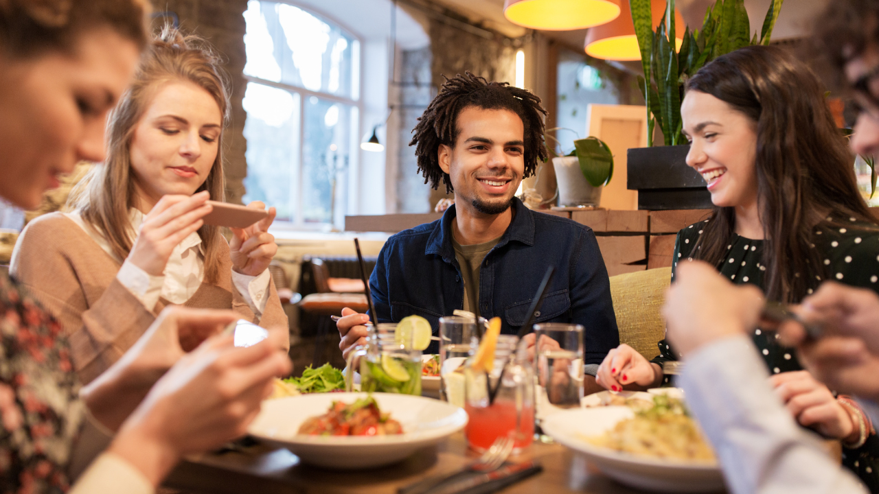 group of people enjoying their dinning experience